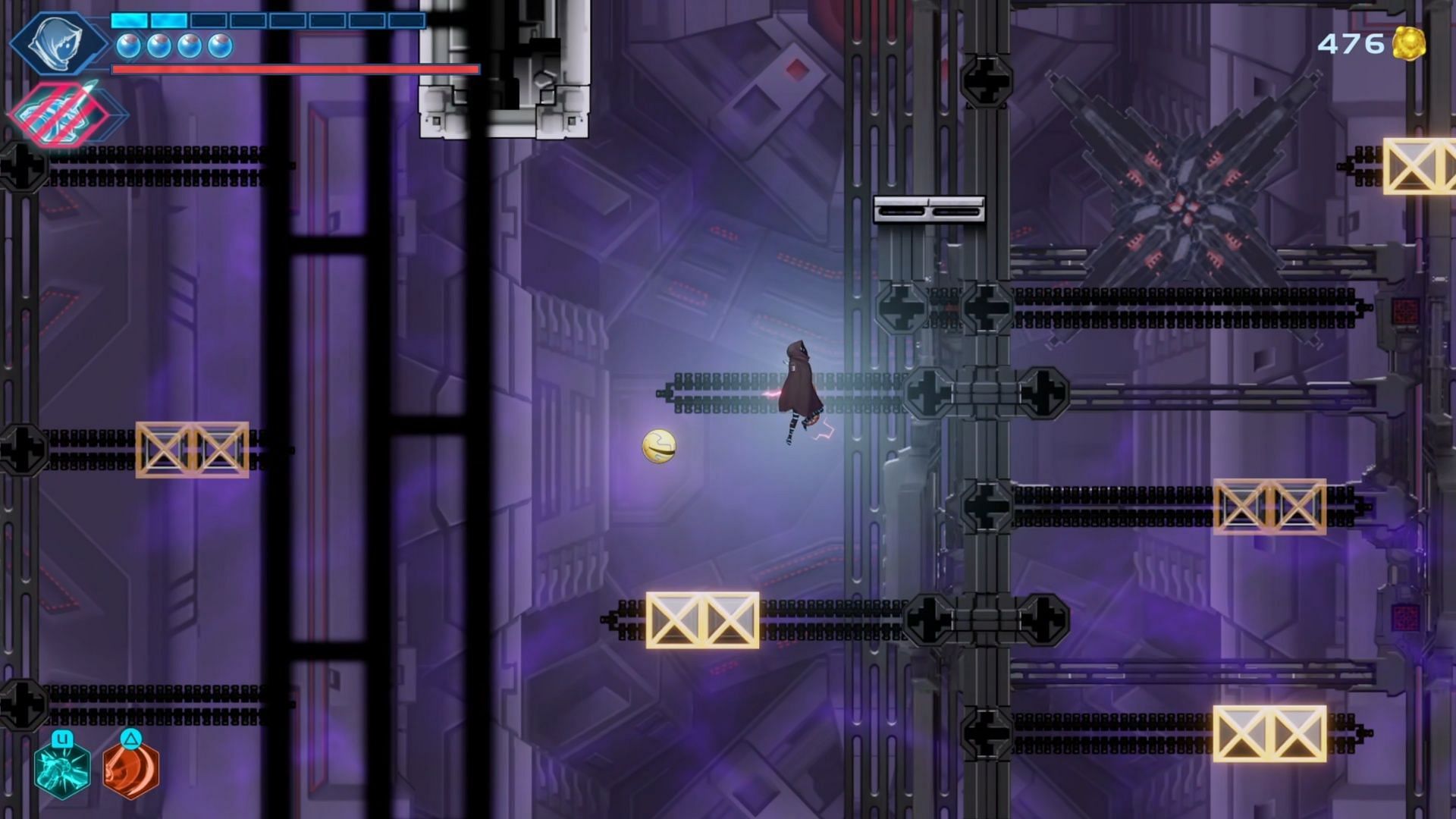 Disappearing platforms?! I thought Yoku Blocks were a Megaman thing! (Image via Bandai Namco)
